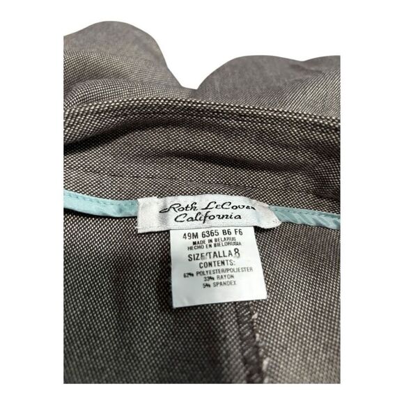 Roth LaCover Brown Slacks Size 8 - Picture 3 of 3